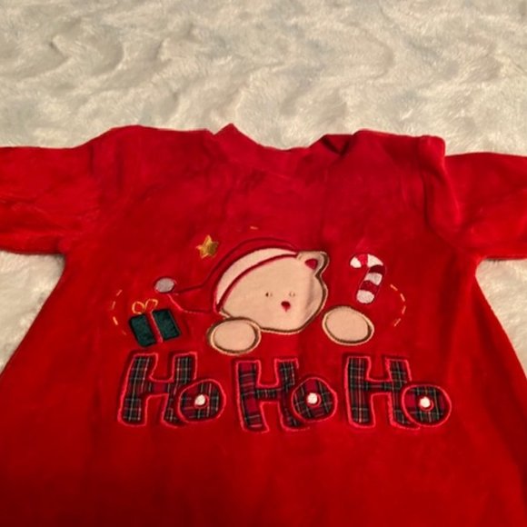 Baby Christmas Red Fleece Santa Sleeper Size 3 MTHS - Picture 2 of 6